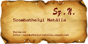 Szombathelyi Natália névjegykártya